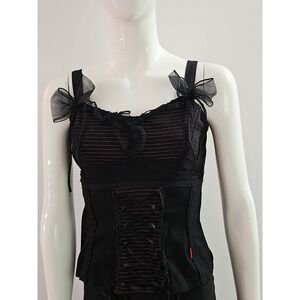 Tripp NYC Women's Black & Red Corset, Sz M Gothic Steampunk